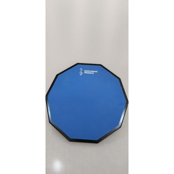 Instrument Mastery Double Sided Drum Practice Warm Up Pad 10 inches Wooden Base - Picture 1 of 12